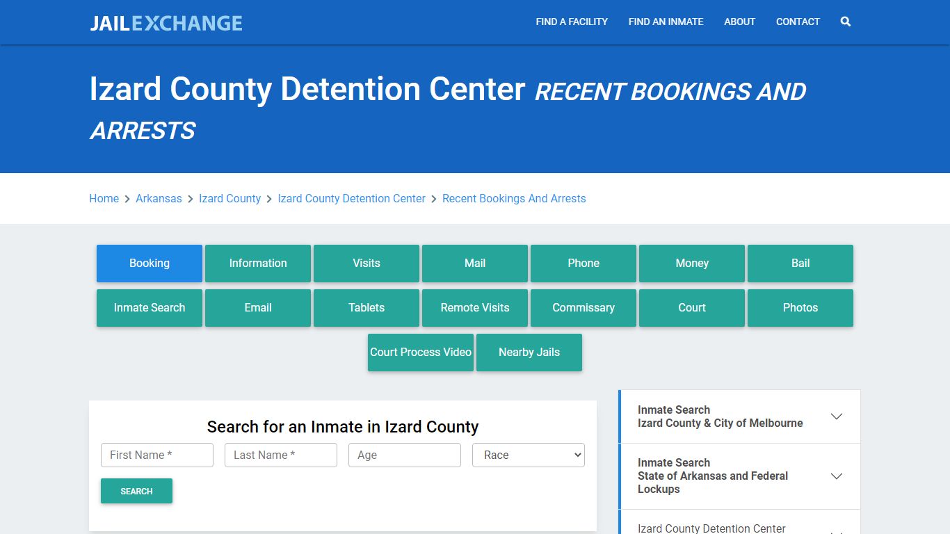 Izard County Detention Center Recent Bookings And Arrests - Jail Exchange